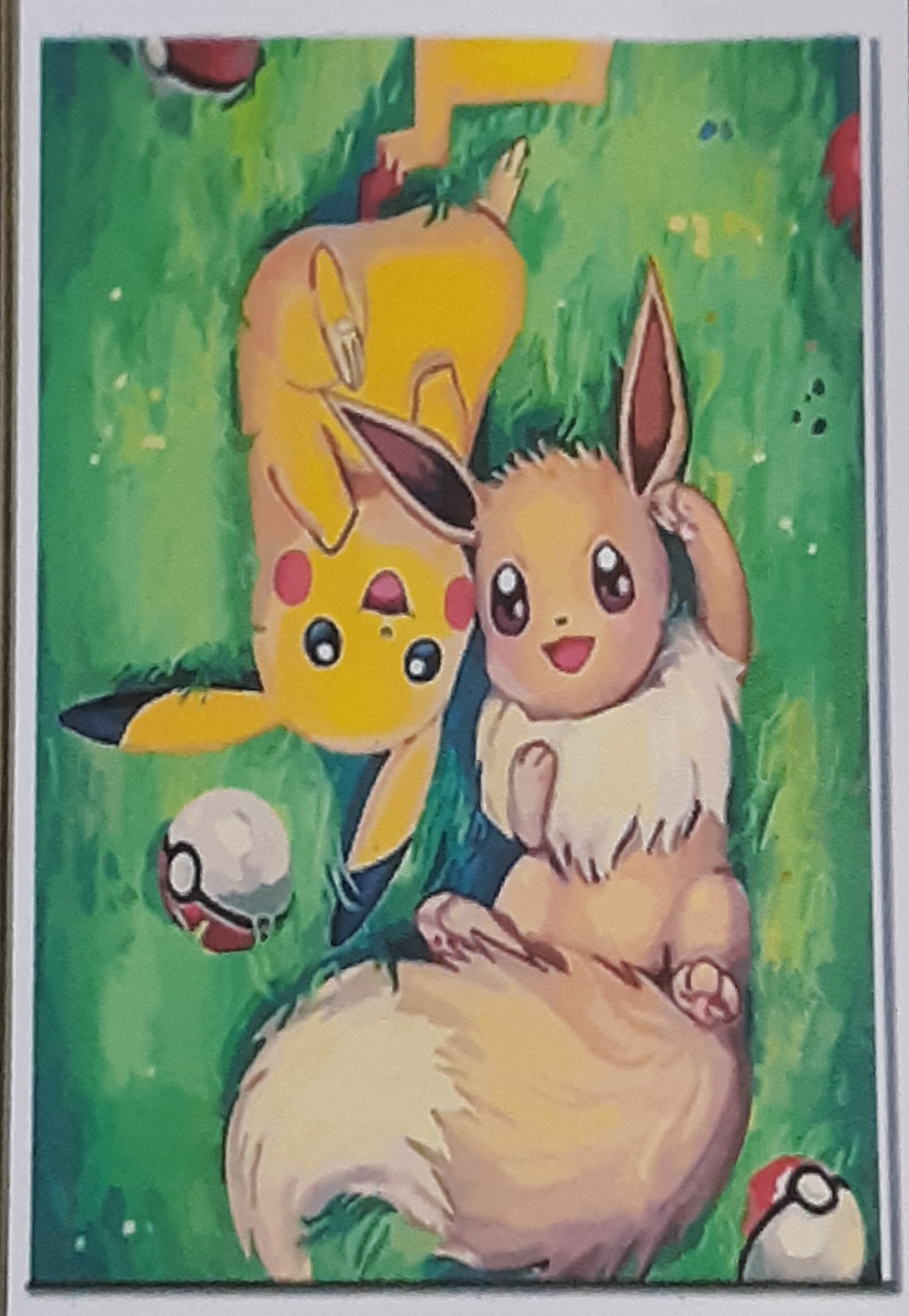 DIY Paint by number kit Pokemon Pikachu and Eevee includes Etsy