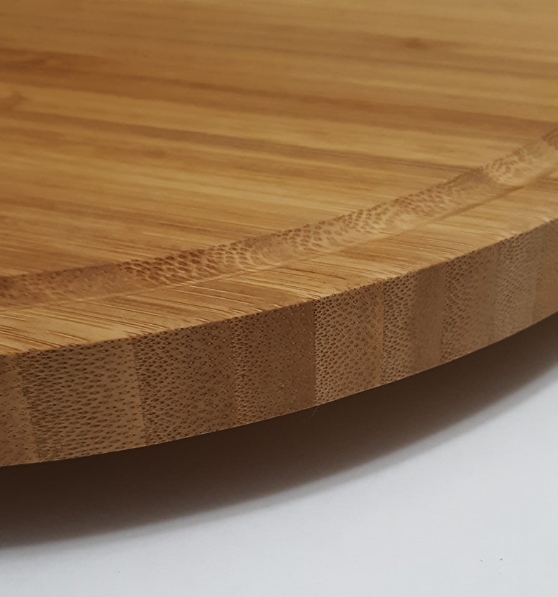 Bamboo Corner Cutting Board Round Cutting Board | Etsy