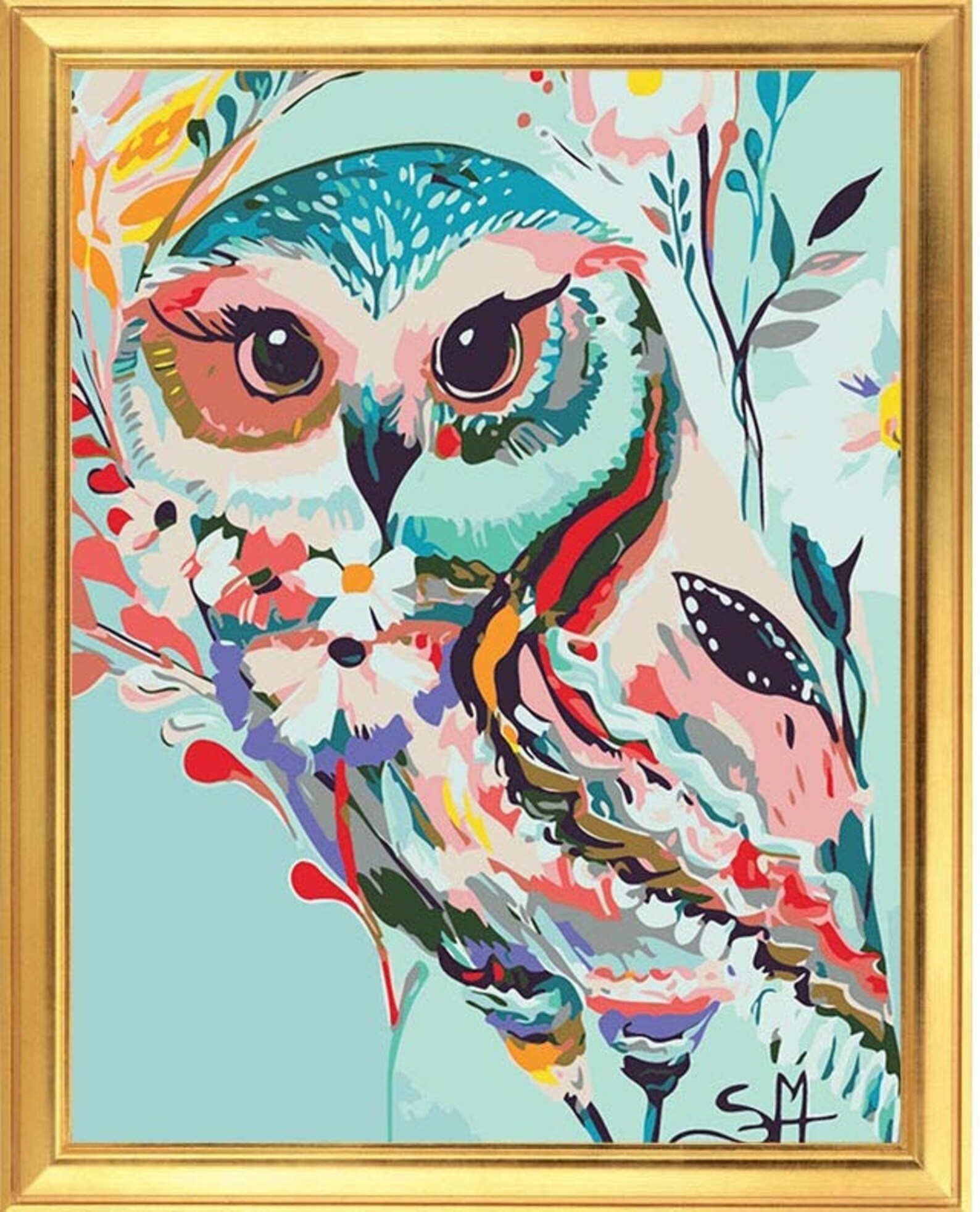 DIY Paint by number kit Owl picture Etsy