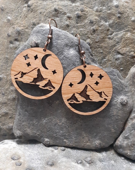 Etsy mountain earrings discount
