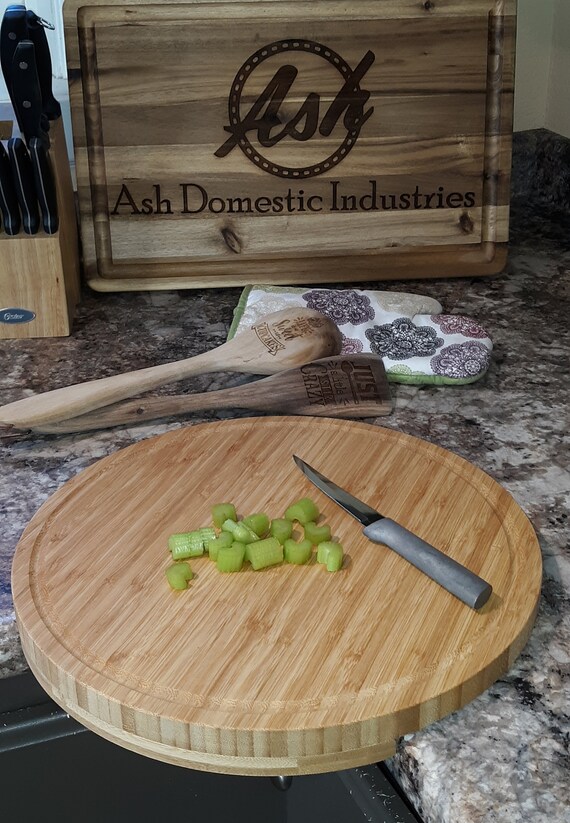 Wood Cutting Board Gift for Her, Round Corner Charcuterie Board for  Countertop or Sink, Rounded Bamboo Cutting Board 