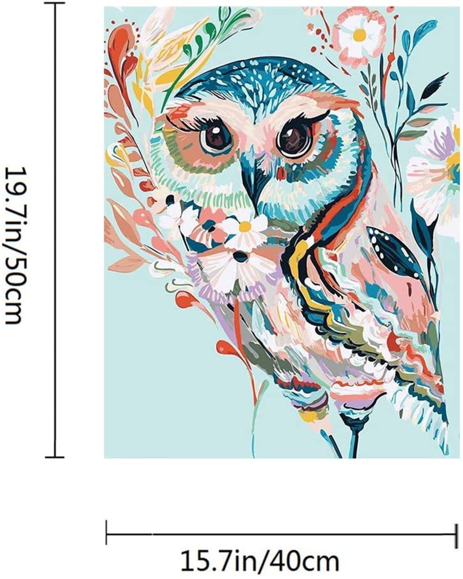 DIY Paint by number kit Owl picture Etsy