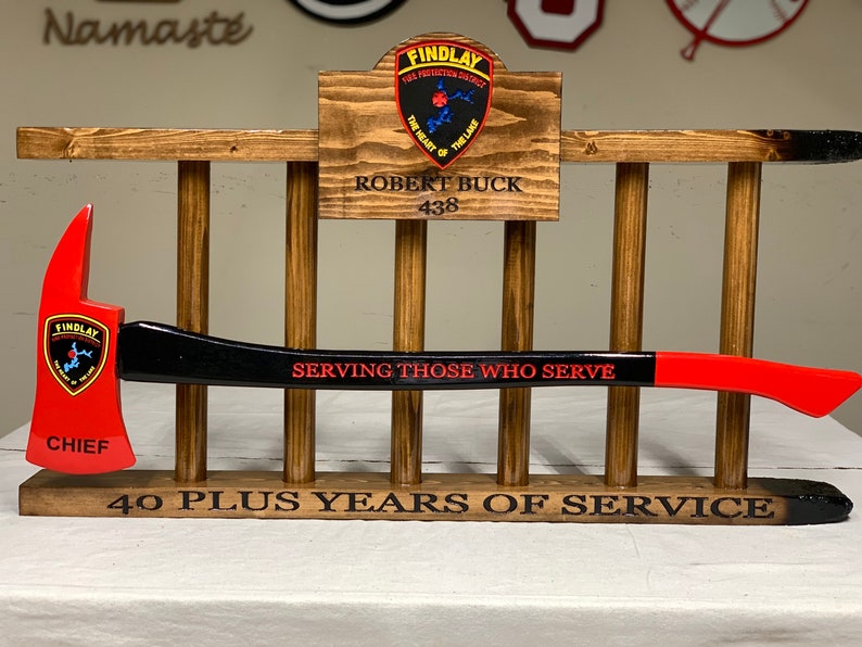 Firefighter Retirement Axe and Ladder Gift image 3