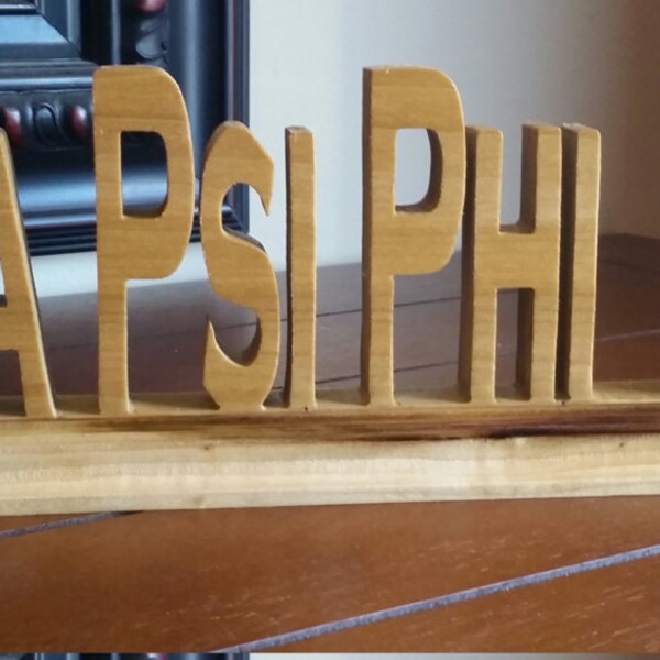 Hand Crafted Omega Psi Phi Desk Plates