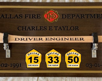 Custom Firefighter Retirement Plaque