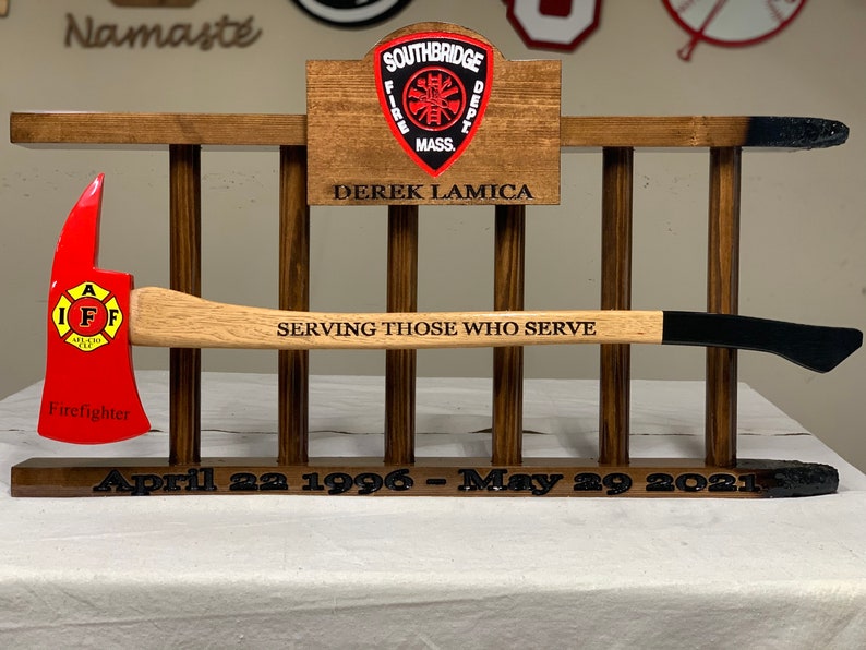 Firefighter Retirement Axe and Ladder Gift image 1