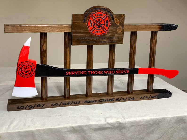 Firefighter Retirement Axe and Ladder Gift image 7