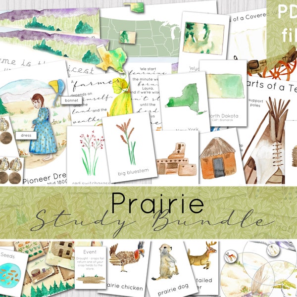 Prairie Learning Bundle | Little House on the Prairie Learning Resources | DIGITAL DOWNLOAD
