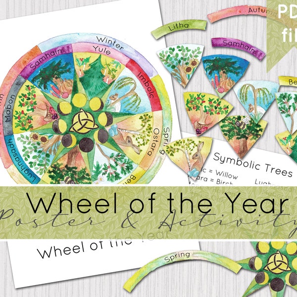 Wheel of the Year Poster & Activity | Pagan Festivals | DIGITAL DOWNLOAD