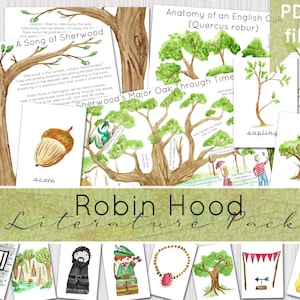 Robin Hood Literatur Lernpaket | Poesie & Legenden Studie | Lebendiges Buch Printable | DIGITALER DOWNLOAD