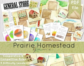 Prairie Homestead Printable Game | Print and Play History Board Game