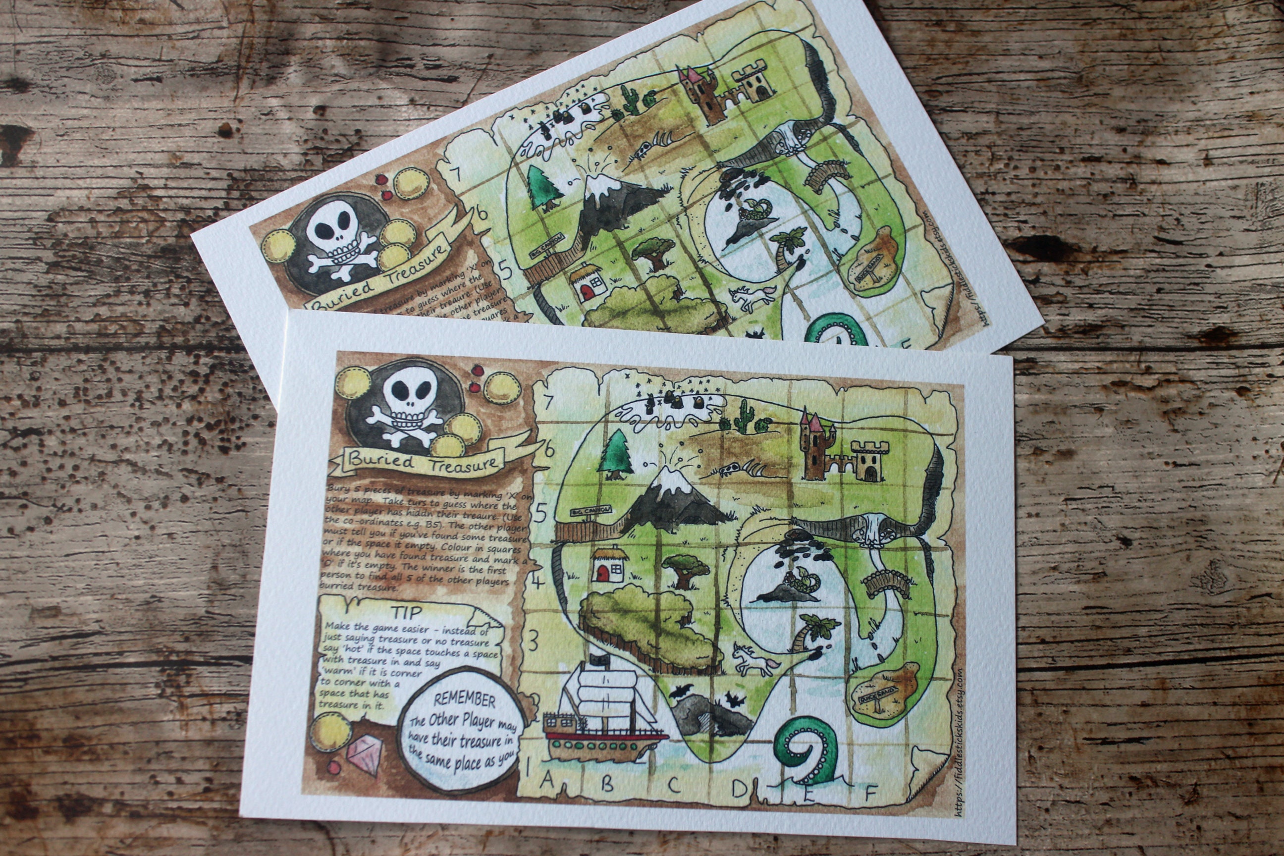 Pirate Treasure Printable Game | Co-ordinate Maths Game | Fun Math Re…