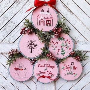Sweet Christmas Ornaments Embroidery Pattern