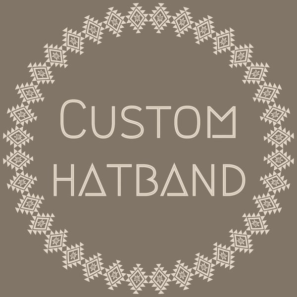 Custom Hat Band+ Add On : plumes, anneaux, perles, cuir, or, argent, tissu à bords bruts, etc.