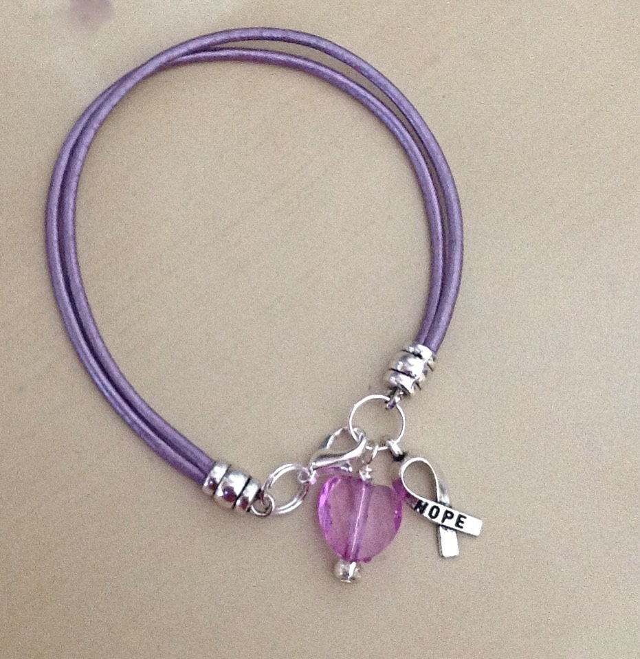 Purple/Lavender Awareness Bracelet-Purple | Etsy