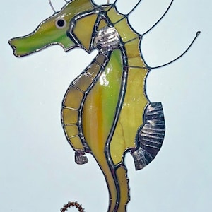 Stained Glass Seahorse Suncatcher B