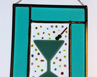 Stained Glass Martini Glass