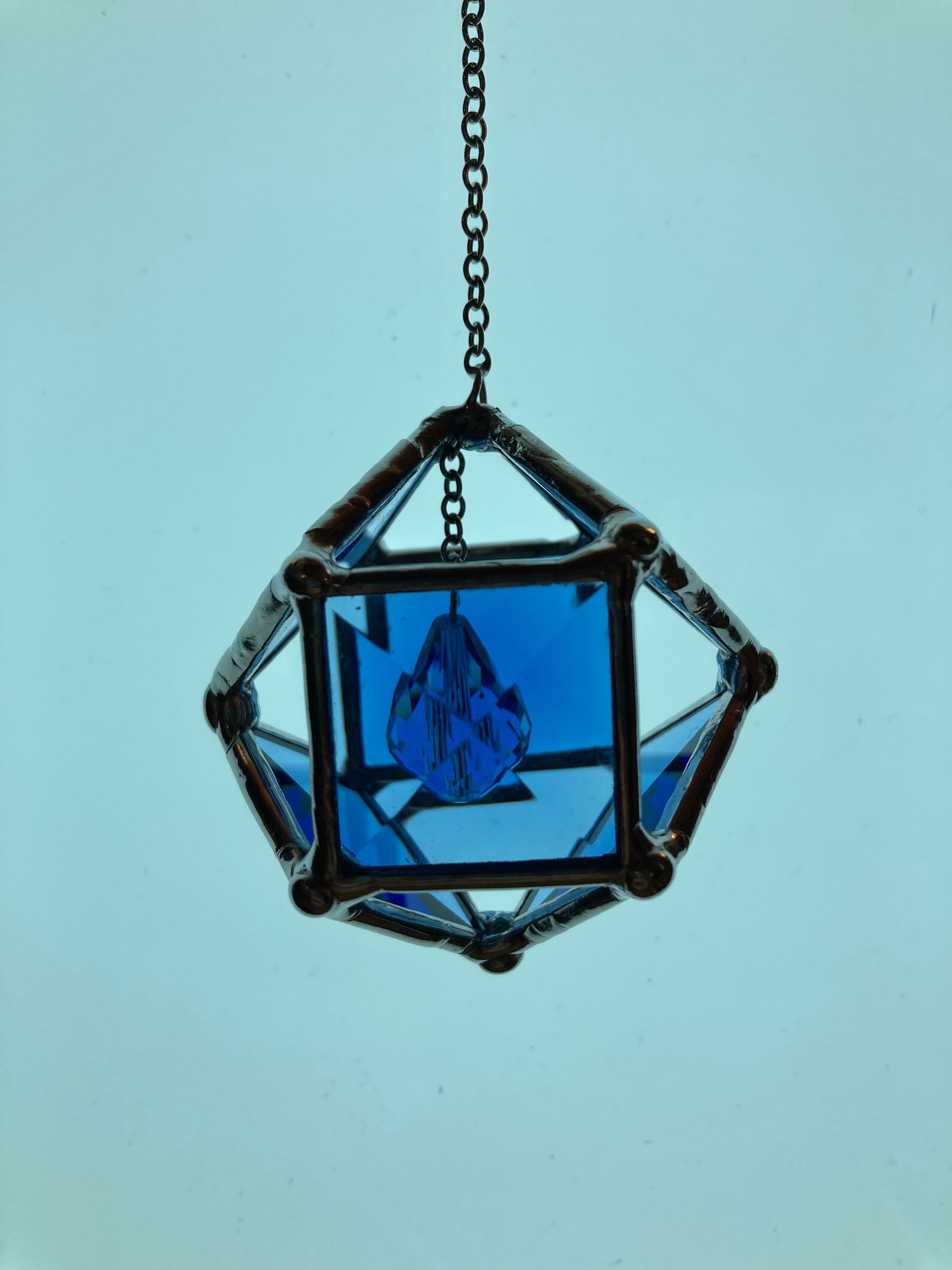 Stained Glass 3D Beveled Orb Suncatcher Etsy