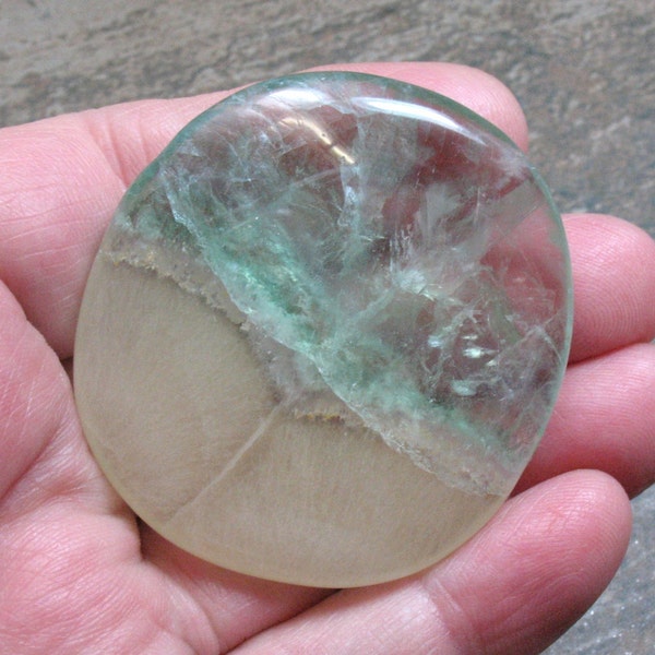 Fluorite Flat Stone, 2.1 inches - Item 73422