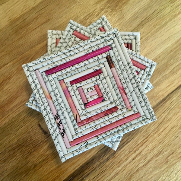 Recycled Magazine Coasters Etsy