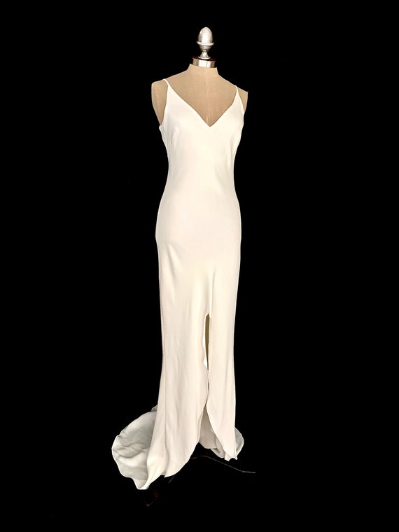 ivory silk dress