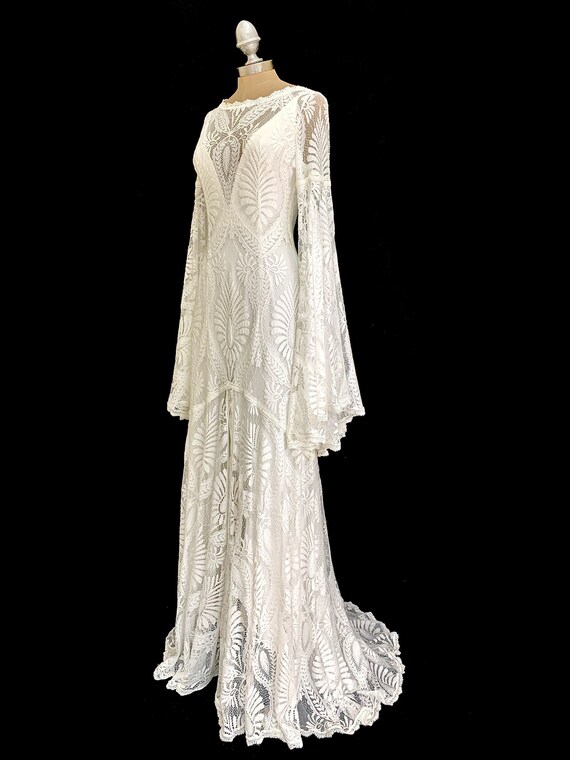 Wedding Dresses Lace Wedding Dress Boho Kimono Dress Boho Etsy