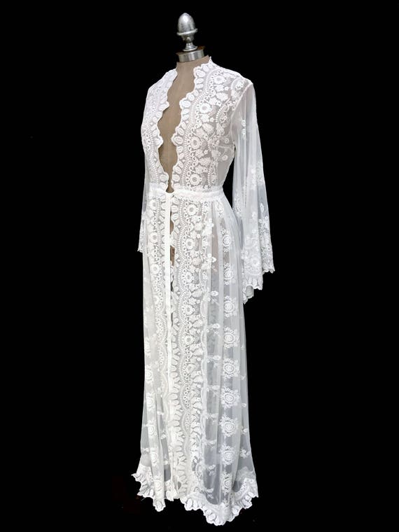 lace kimono wedding dress