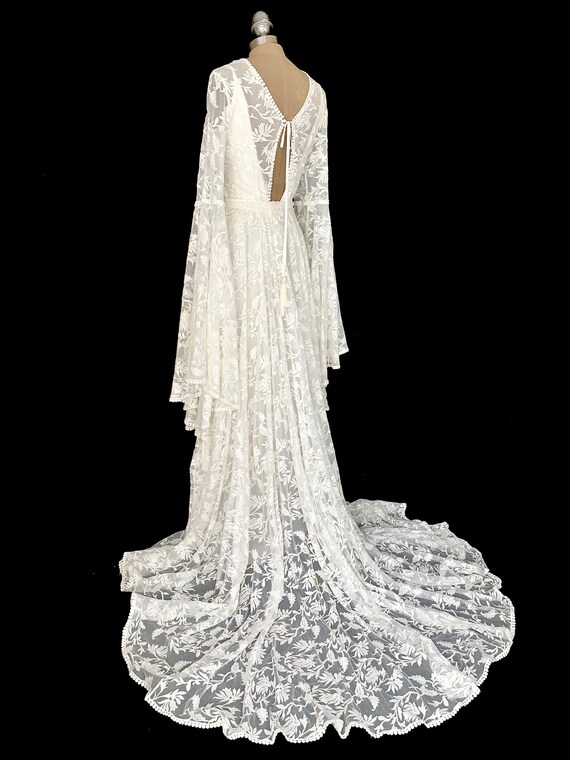 lace wrap gown