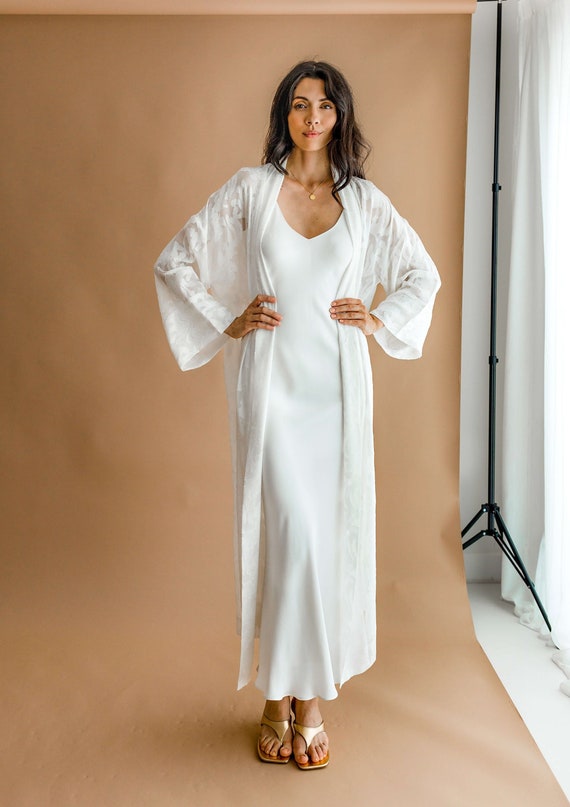 Ivory kimono hotsell robe