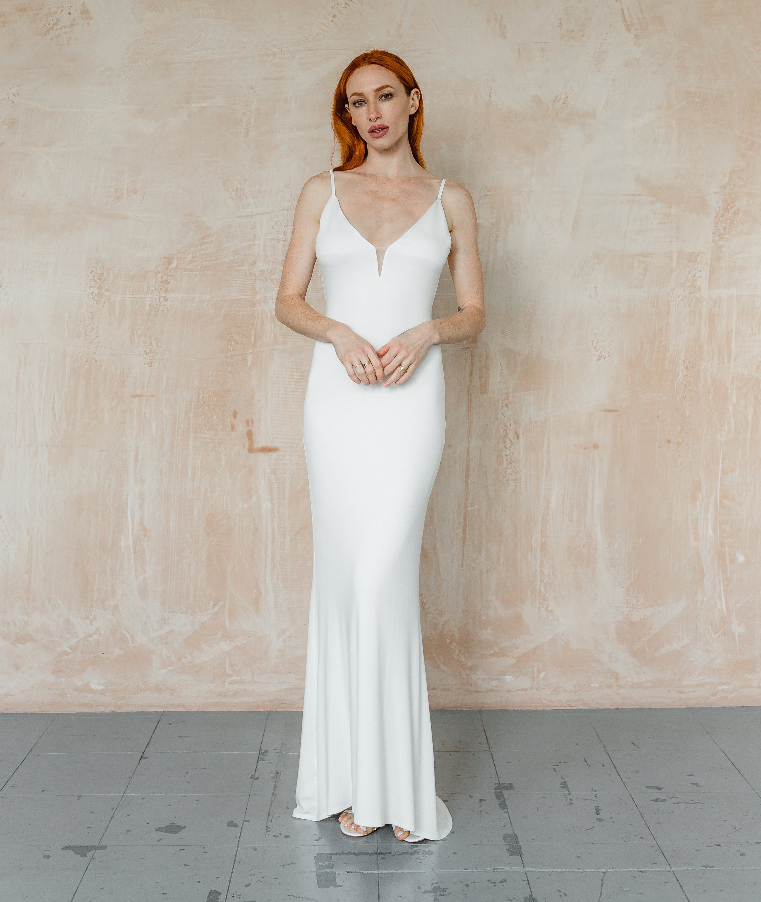 bridal slip dress