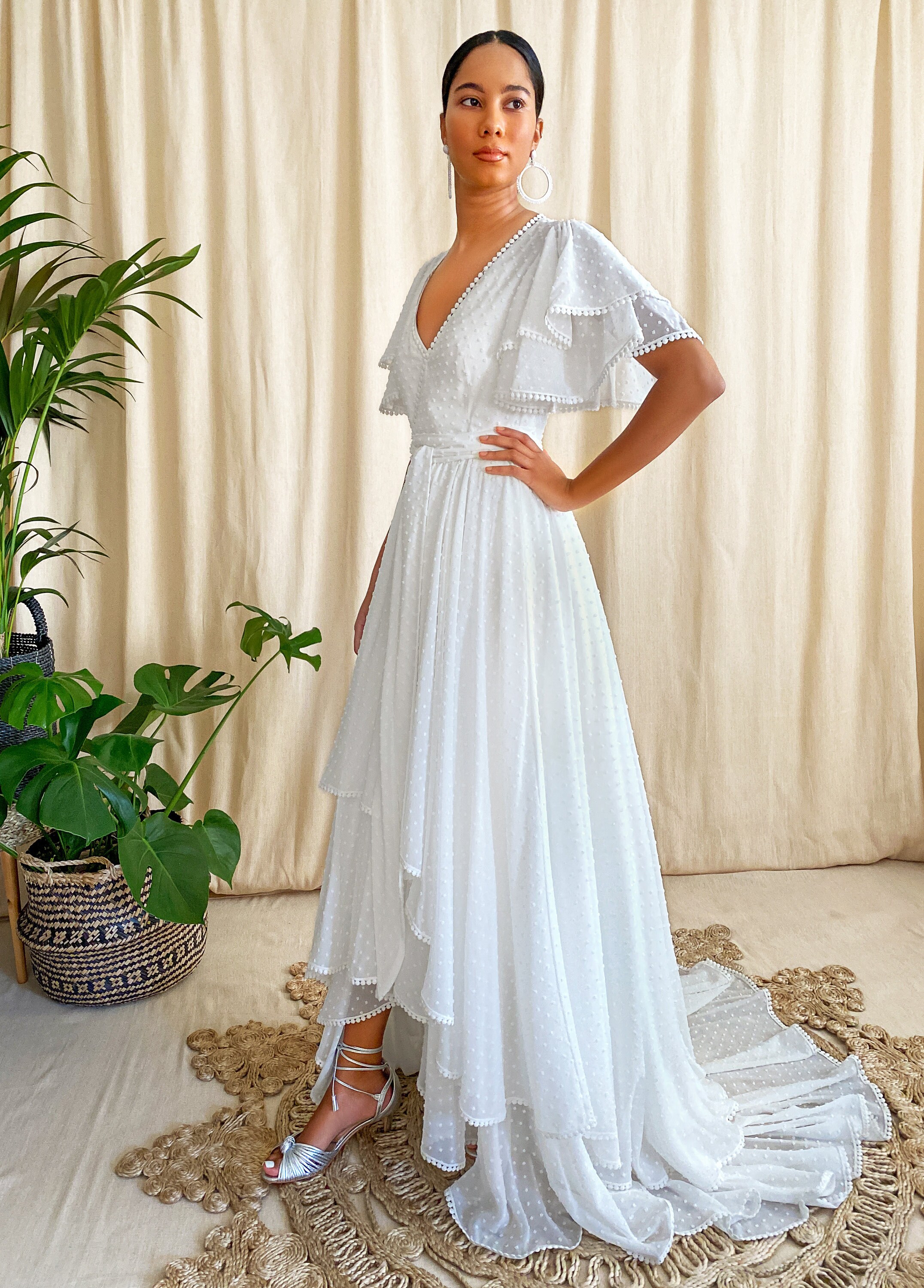 Wedding dresses boho wedding dress wrap ...