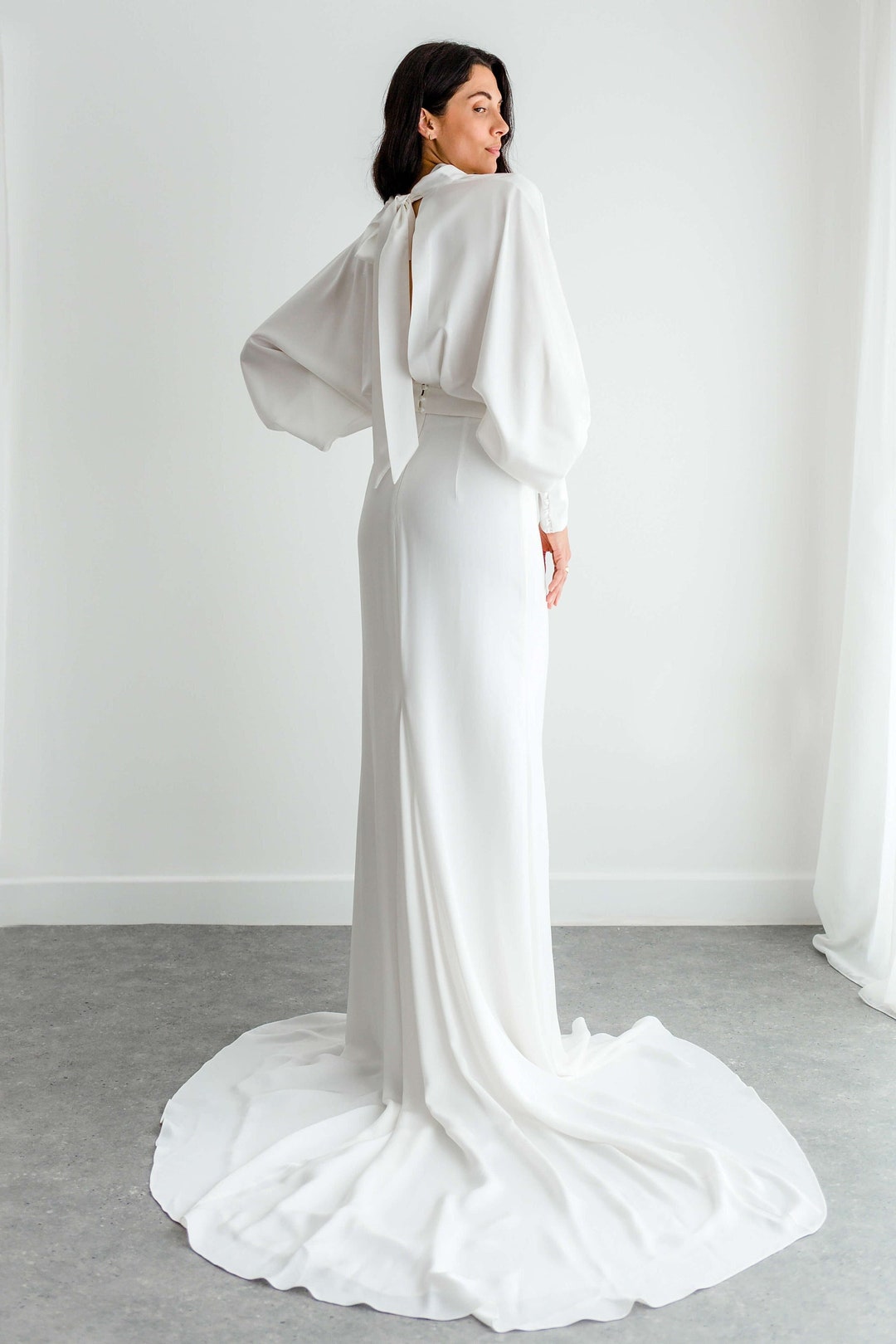 Minimal Wedding Dress Separates a Relaxed Modern Bridal Ivory - Etsy UK
