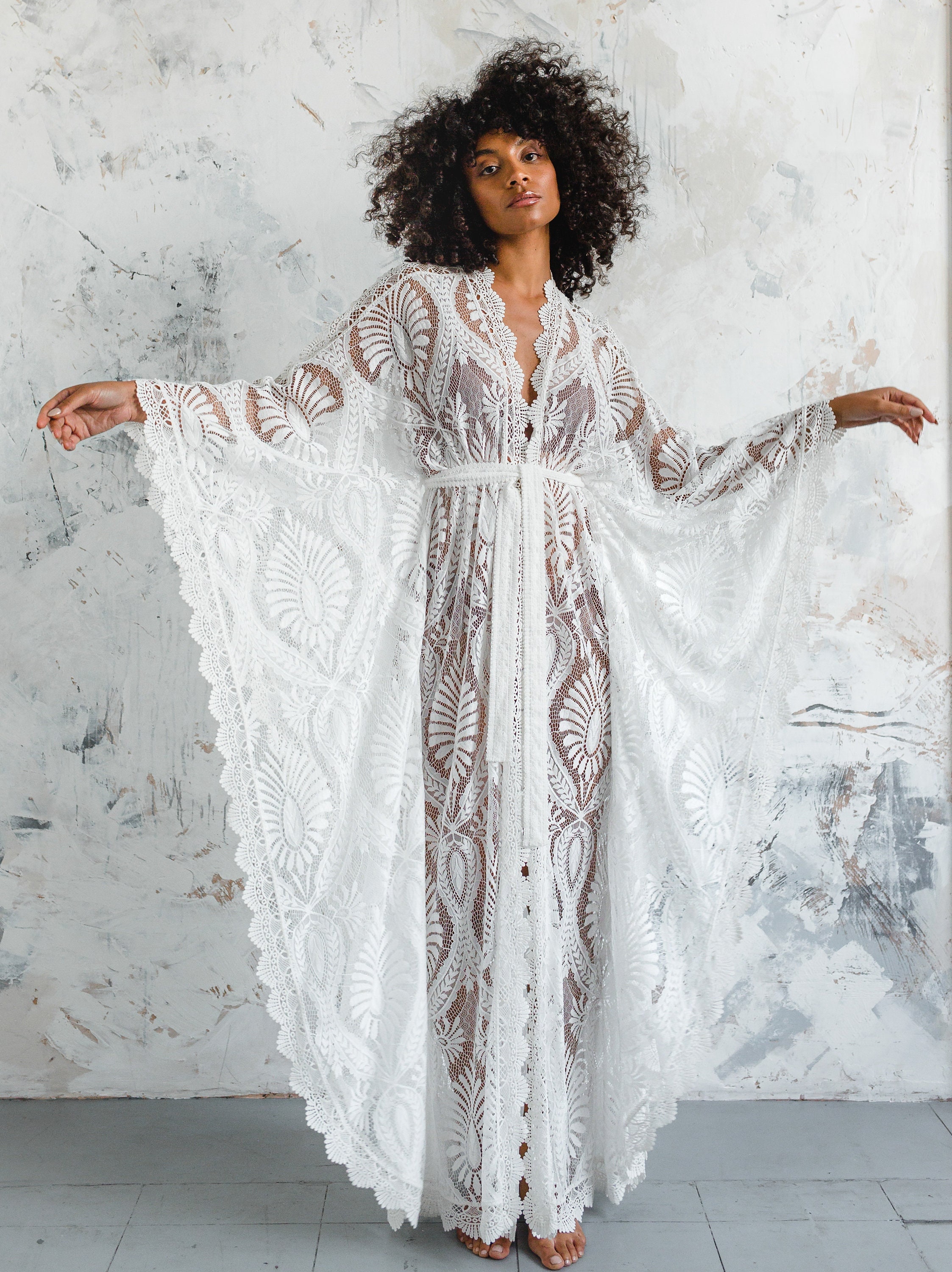 Lace Caftan Etsy