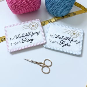 Felt Tooth Fairy Envelope Keepsake, Reusable Holder, Personalized Tradition (Classic collection)