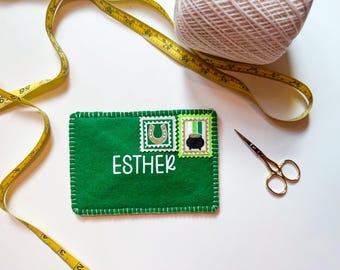 Souvenir personnalisé de la Saint-Patrick | Lettre réutilisable en feutre pour enfants | Nom et message personnalisés