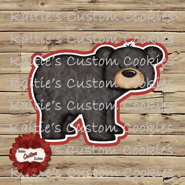 Black Bear Cookie Cutter / Fondant Cutter / Clay Cutters / Eddie Printer / Edible Ink Printer