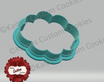 Cloud Plaque Cookie Cutter / Fondant Cutter / Clay Cutters
