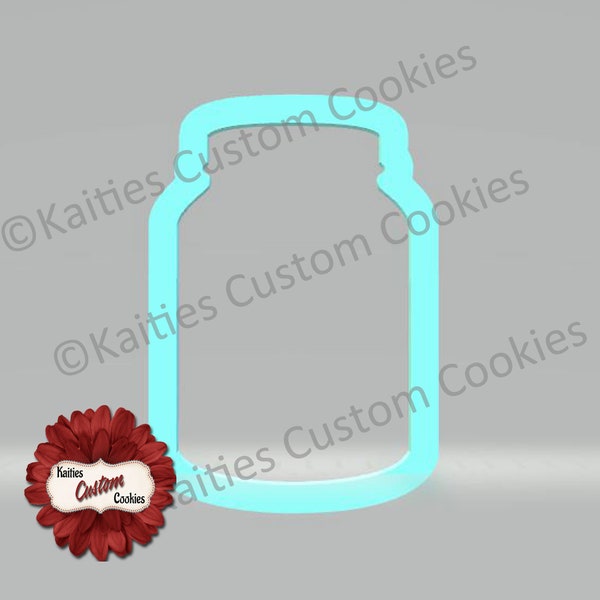 Mason Jar Cookie Cutter / Fondant Cutter / Clay Cutters / Eddie Printer / Edible Ink Printer