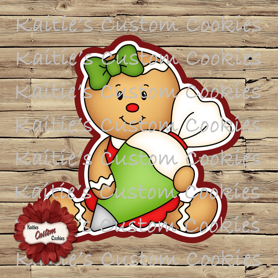 Gingerbread Girl With Piping Bag Cookie Cutters / Rice Krispy Etsy