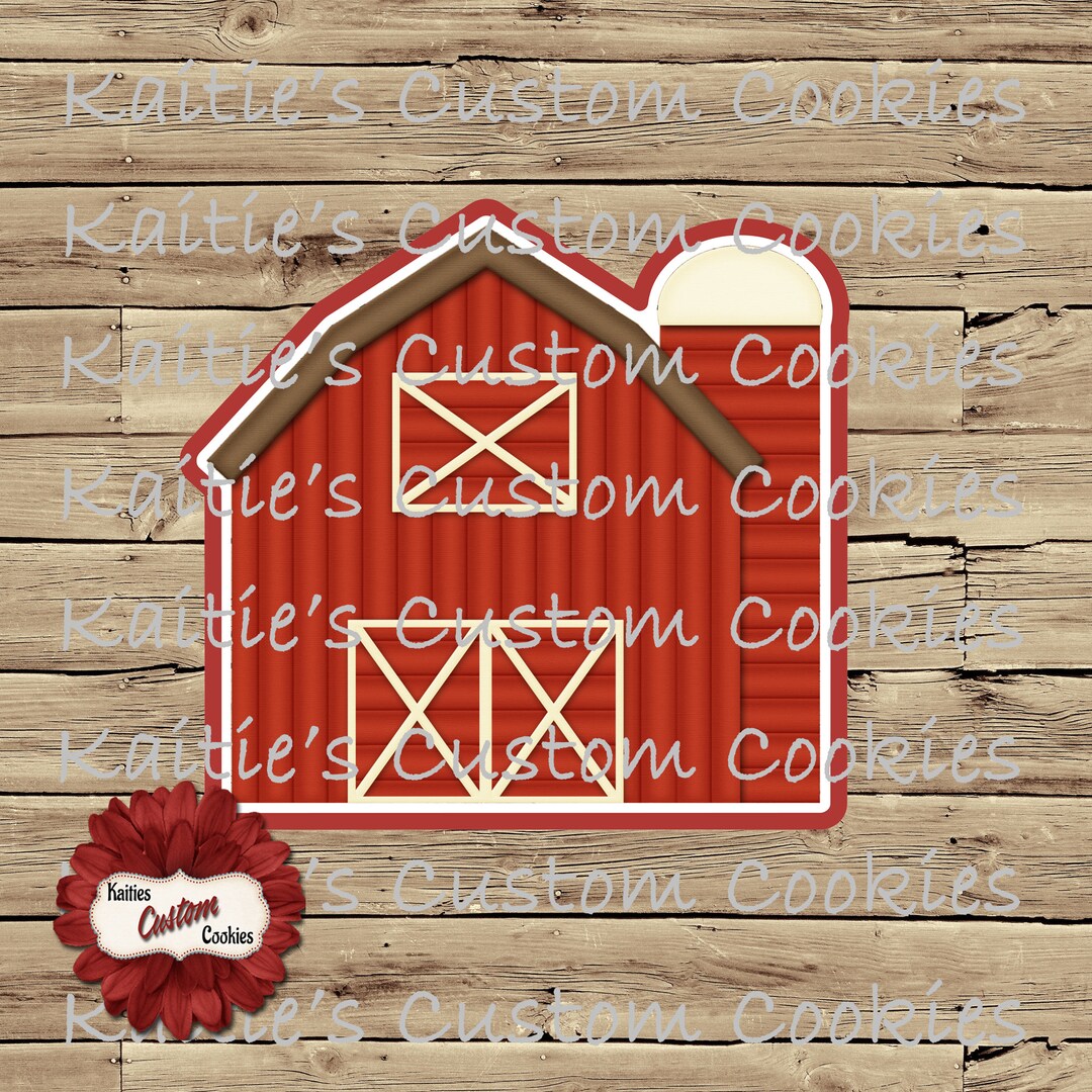 Barn With Silo Cookie Cutter / STL File / Fondant Cutter / Clay Cutters ...