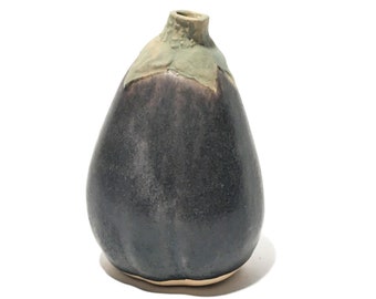 Patricia Garrett Studio Pottery Eggplant Vase Early 1982 Example