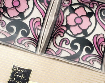 Glass Craft Original Social Set Napkins Coasters Matches Ashtray Combo Gift Box Retro 1960's