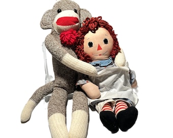 Love Is Love Domestic Couple Sock Monkey & Raggedy Ann