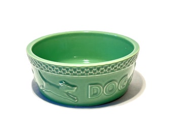 Longaberger Medium Green Mulligan Dog Bowl