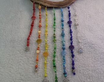 Beaded Chakra Suncatcher , Mobile