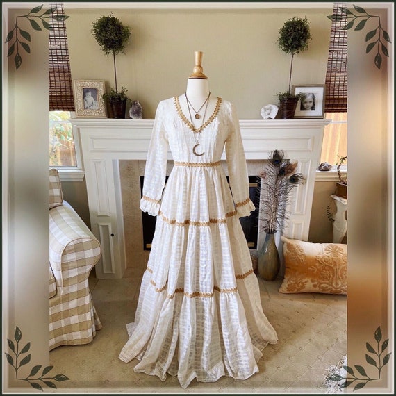 Vintage 1960’s Gunne Sax Black Label Prairie Maxi