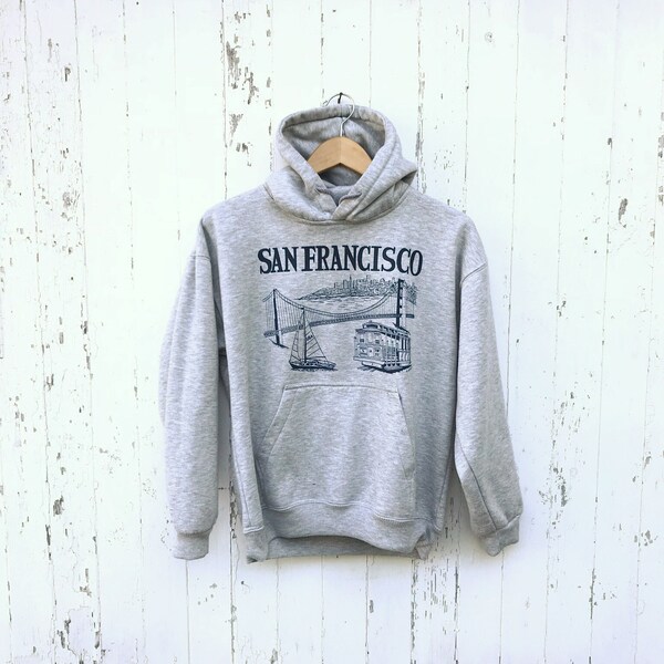 Vintage San Francisco Hoodie Sweatshirt 70s California Tourist Souvenir Shirt