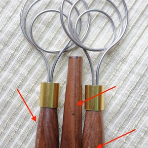 3 set Blemished Black Walnut Dough Whisk