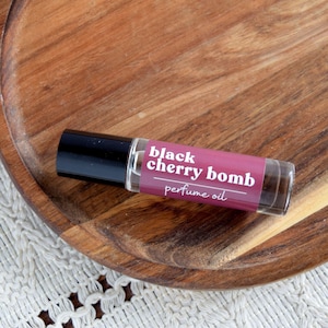 Black Cherry Bomb Roll on Perfume Oil, Roller Ball, Fruity Fragrance Perfume