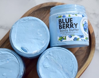 Blueberry Body Butter, lotion with shea butter, hand and body lotion, moisturizing body cream